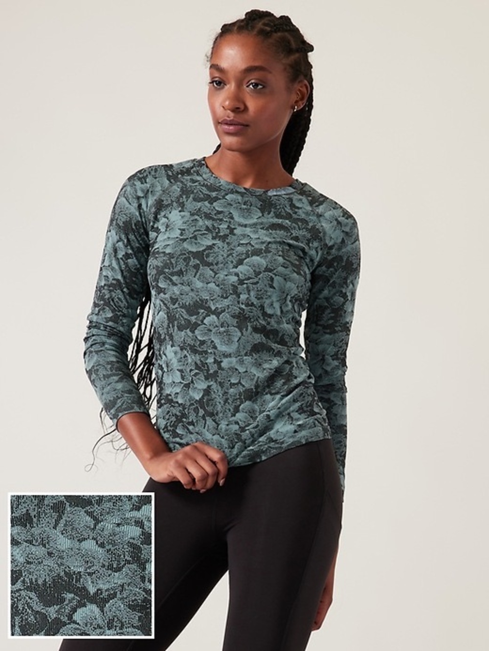 Athleta NWT Momentum Seamless Floral Top